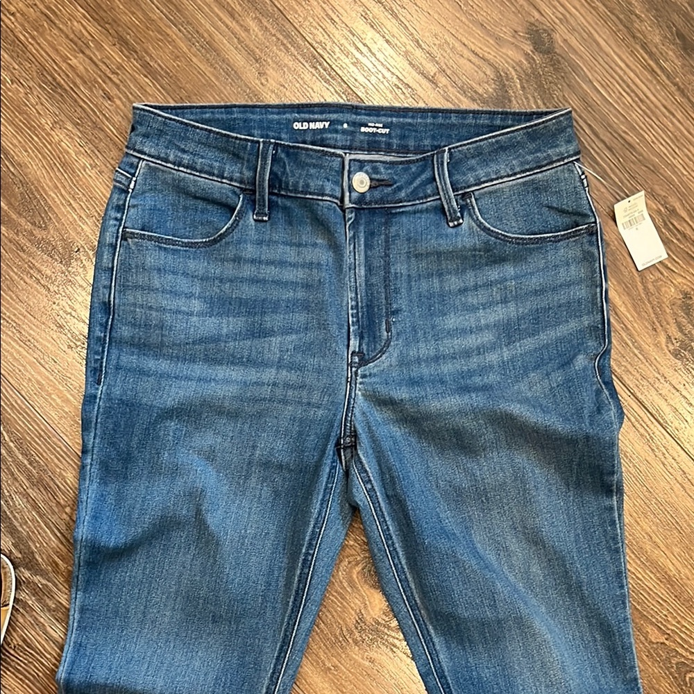 Old Navy Blue boot cut mid rise Jeans Medium Wash